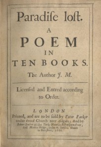 Originally published as 10 books, Milton expanded the epic poem to 12 books in later printings.
